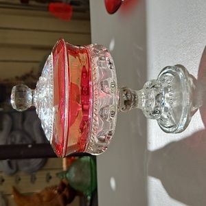 Kings Crown Thumbprint Candy Dish VINTAGE